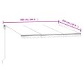 vidaXL Automaticky zaťahovacia markíza 500x350 cm žltá a biela