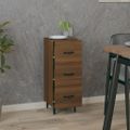 vidaXL Komoda hnedý dub 34,5x34x90 cm spracované drevo