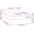 vidaXL Posteľný rám boxspring s matracom čierny 140x200 cm zamat