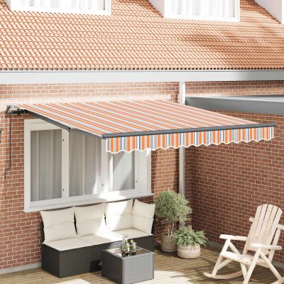 vidaXL Sklopná markíza Viacfarebný 350 x 250 cm Polyester a hliník