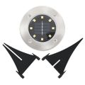 vidaXL Zapustené solárne svetlá do zeme 8 ks, LED svetlá, biele