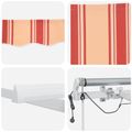 vidaXL Sklopná markíza Žltá a oranžová 400 × 350 cm Polyester