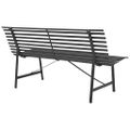 vidaXL Záhradná lavička 150 cm, oceľ, antracitová