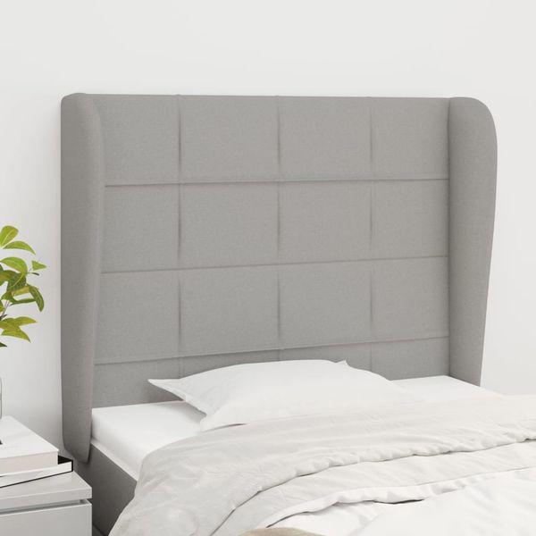 vidaXL Čelo postele so záhybmi bledosivé 83x23x118/128 cm látka