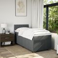 vidaXL Posteľný rám boxsping s matracom tmavosivý 80x200 cm látka