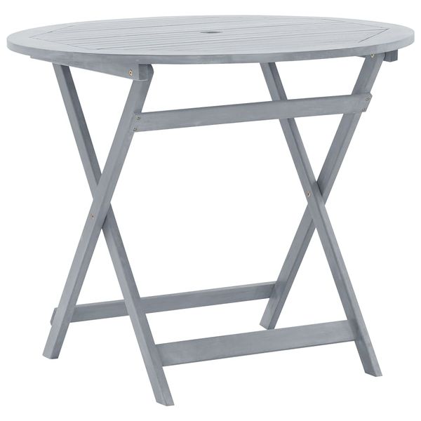 vidaXL Skladací záhradný stôl 90x75 cm akáciový masív