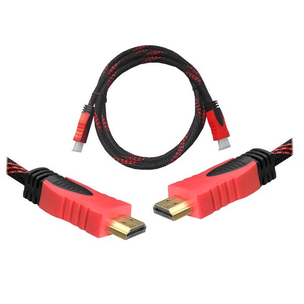 Kábel HDMI-HDMI 1,5m červený v1.4 blist.