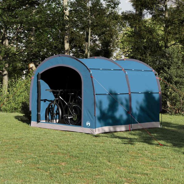 vidaXL Stan so strechou s úložiskom Modrá 268 x 240 x 191 cm Polyester