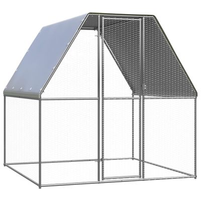 vidaXL Vonkajšia klietka pre sliepky 2x2x2 m pozinkovaná oceľ