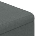 vidaXL Ottoman s Úložným Priestorom Tmavo šedá 60 x 60 x 45 cm látka