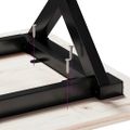 vidaXL Konferenčný stolík v tvare X 110x40x45 cm borovica a oceľ