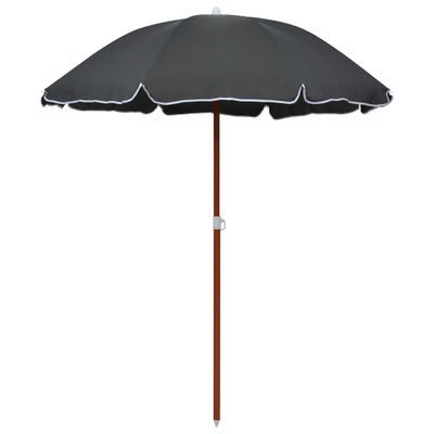 vidaXL Záhradný slnečník, oceľová tyč 180 cm, antracitový