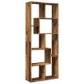 vidaXL Rozdeľovacia knižnica staré drevo 67x25x161,5 cm kompoz. drevo