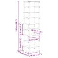 vidaXL Regál na knihy 4 úrovní 40 x 29,5 x 149 cm Kompozitné drevo