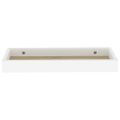 vidaXL Terasové nástenné police 2 ks dubové a biele 40x15x4 cm MDF