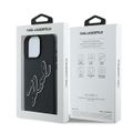 Obal Karl Lagerfeld pre iPhone 16 Pro 6,3" KLHCP16L3DRKSDLK čierny Hard 3D Rubber Bicolor Signature