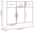 vidaXL Komoda vysoký lesk biela 91x28x75 cm kompozitné drevo