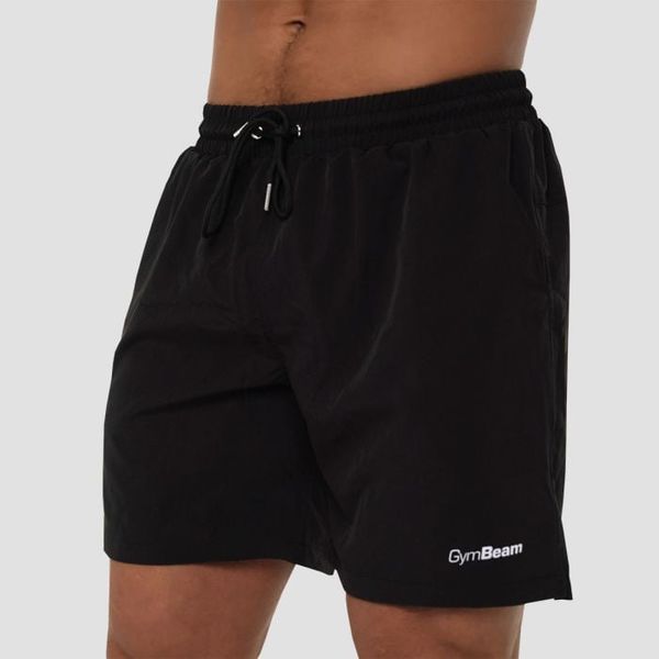 Pánske plavecké šortky Black - GymBeam, veľkosť XXL, veľkosť oblečenia XXL
