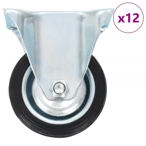 vidaXL 12 ks pevné kolieska 75 mm