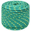 vidaXL Lodné lano zelené 12 mm 250 m polypropylén