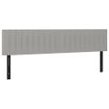 vidaXL Čelá postele 2 ks postele bledosivé 100x5x78/88 cm látka