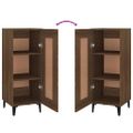 vidaXL Komoda hnedý dub 34,5x34x90 cm spracované drevo