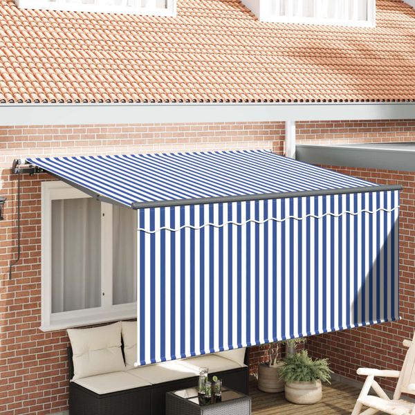 vidaXL Zatemniteľná markíza Modrá a biela 300 x 200 cm