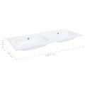 vidaXL Vstavané dvojité umývadlo biele 1205x460x145 mm SMC