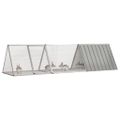 vidaXL Klietka pre králiky sivá 302,5x80,5x71 cm pozinkovaná oceľ