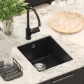 vidaXL Drez 80% Kvárc a 20% Živica 370 x 460 mm Čierna