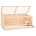vidaXL Klietka pre škrečka 104x52x38 cm jedľové masívne drevo