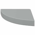 vidaXL Plávajúce rohové police 4 ks, sivé 25x25x3,8 cm, MDF