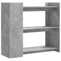 vidaXL Konzolový stolík betónový sivý 100x35x90 cm drevotrieska