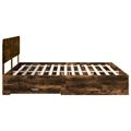 vidaXL Rám postele Dymová dub 200 x 200 cm Kompozitné drevo