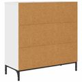 vidaXL Servírovacia skriňa Vysoký lesk bielej 79,5 x 33 x 82 cm