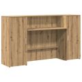 vidaXL Recepčný stôl dub artisan 180x50x103,5 cm kompozitné drevo