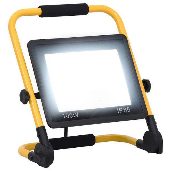 vidaXL LED reflektor s rukoväťou 100 W studené biele svetlo