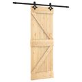 vidaXL Posuvné dvere Prírodná a čierna 70 x 210 cm