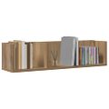 vidaXL Nástenná polica na CD dub artisan 75x18x18 cm kompozitné drevo