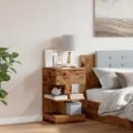 vidaXL Nočná skrinka Old Wood 40x35x65 cm Engineered Wood