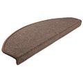 vidaXL Schodové rohože 30 ks 65x24x4 cm kávovo hnedé polkruhové veľké
