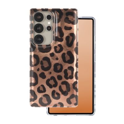 Obal s leopardím vzorom pre Samsung Galaxy S25 Ultra