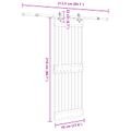 vidaXL Posuvné dvere NARVIK Prírodná a čierna 70 x 210 cm (213,5 cm)