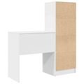 vidaXL Stôl Biela 115,5 x 40 x 127 cm 2 ks