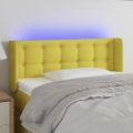 vidaXL Čelo postele s LED zelené 83x16x78/88 cm látka