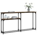 vidaXL Konzolový stolík dymový dub 145x22,5x75 cm kompozitné drevo