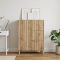 vidaXL Servírovacia skriňa Dub artisan 66 x 34,5 x 90 cm