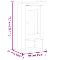 vidaXL Nástenná skrinka do kúpelne BERG biela 40x27x71,5 cm borovica