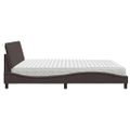 vidaXL Posteľ s matracom Hanko tmavohnedá 200x200 cm látka