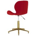 335046 vidaXL Swivel Dining Chair Wine Red Velvet